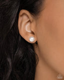 Breathtaking Birthstone - White - Paparazzi June Pearl Birthstone Post Earrings