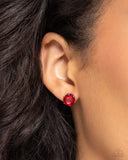 Breathtaking Birthstone - Red - Paparazzi July Ruby Birthstone Post Earrings