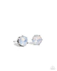 Breathtaking Birthstone - White - Paparazzi October Opal Birthstone Post Eaarings