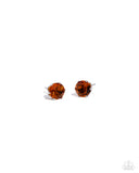 Breathtaking Birthstone - Orange - Paparazzi November Topaz Birthstone Post Earrings