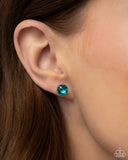 Breathtaking Birthstone - Blue - Paparazzi December Turquise Birthstone Post Earrings