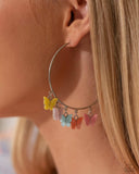 Bemusing Butterflies - Multi - Paparazzi LOP Butterfly Hoops