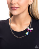 Fluttering Finesse - Multi Paparazzi Butterfly Necklace