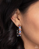 Star Spangled Statement - Multi Red Blue Star Hoops