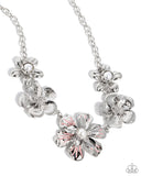 FLOWER Move - Orange - Paparazzi Pearl Floral Necklace  LOP May 2024