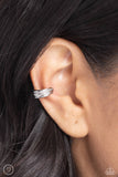 Serrated Season - Silver - Paparazzi Cuff Earrings