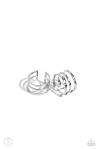 Metro Mashup - Silver  - Paparazzi Ear Cuff