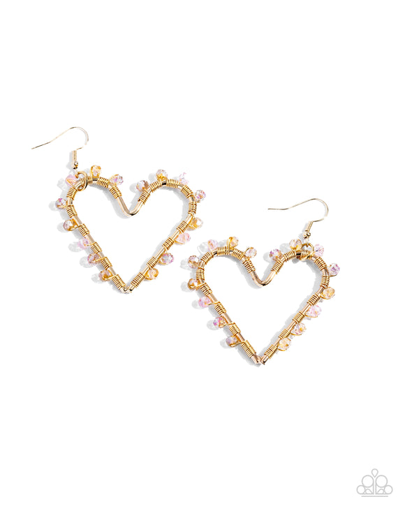 HEART of Your World - Gold - Paparazzi Accessories