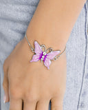 Aerial Adornment - Purple - Paparazzi ButterflyLariat Bracelet