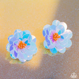 Floating Florals - Multi - Paparazzi Iridescent Floral Post Earrings LOP May 2024