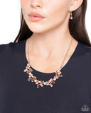 Serene Statement - Orange - Paparazzi Iridescent UV Necklace