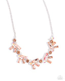 Serene Statement - Orange - Paparazzi Iridescent UV Necklace