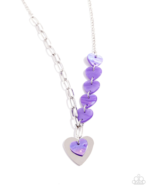 HEART Of The Movement - Purple - Paparazzi Necklace