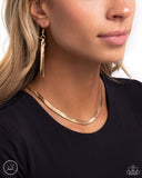 Musings Moment - Gold - Paparazzi Herringbone Necklace