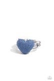 Denim Daydream - Blue - Paparazzi Heart Ring