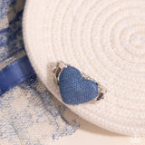 Denim Daydream - Blue - Paparazzi Heart Ring