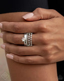 Her Royal Highness... - White - Paparazzi Iridescent Ring