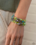 Poignant Pairing - Green - Paparazzi Stretch Bracelet