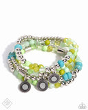 Poignant Pairing - Green - Paparazzi Stretch Bracelet