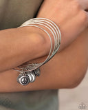 My Interest is Piqued - Silver - Paparazzi Peace Bangle Bracelets