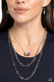 Colorful Cadet - Multi - Paparazzi Layered Rainbow Chain Necklace