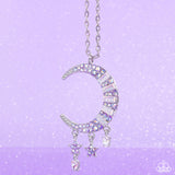 Lunar Landmark - Purple - Paparazzi Moon Necklace