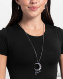 Lunar Landmark - Purple - Paparazzi Moon Necklace