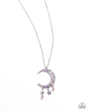 Lunar Landmark - Purple - Paparazzi Moon Necklace