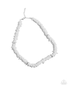 On A SHELL-ular Level - White - Paparazzi Urban Stone Necklace