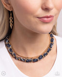 Denim Danger - Gold - Paparazzi Denim Necklace