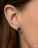 Breathtaking Birthstone - Green - Paparazzi August Peridot Birthstone Post Earrings