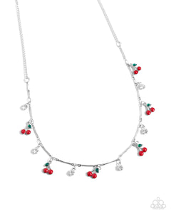 California Cherries - Red - Paparazzi  Cute Cherry Necklace