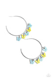 Bemusing Butterflies - Blue - Paparazzi Butterfly Hoop Earrings