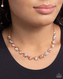 Gallery Glam - Copper - Paparazzi Blue Iridescent Necklace