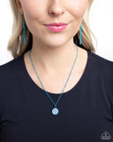 Bejeweled Basic - Blue - Paparazzi Dipped Metal Necklace