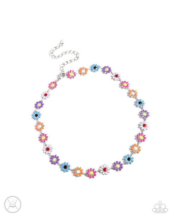 Floral Falsetto - Multi - Paparazzi Flower Choker Necklace