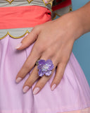 Petal Pact - Purple - Paparazzi Shell Flower Ring