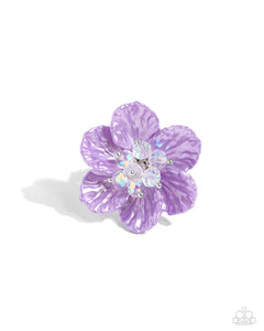 Petal Pact - Purple - Paparazzi Shell Flower Ring