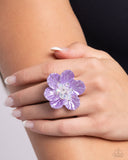 Petal Pact - Purple - Paparazzi Shell Flower Ring