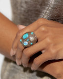 Active Artistry - Blue - Paparazzi Embellished Ring LOP May 2024