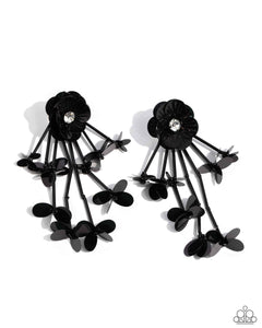 Floral Future - Black - Paparazzi LOP Earrings