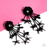 Floral Future - Black - Paparazzi LOP Earrings