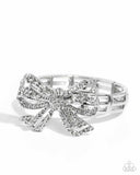 Its All A-BOW-t Me - White - Paparazzi Bow Bracelet  LOP May 2024