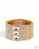 Dramatic Diva - Gold - Paparazzi June 2024 LOP Bracelet