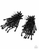 Congratulatory Charm - Black - Paparazzi June 2024 LOP Earrings