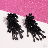 Congratulatory Charm - Black - Paparazzi June 2024 LOP Earrings