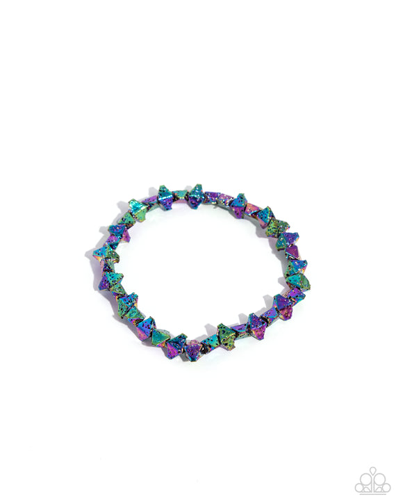 Urban Undercut - Multi - Paparazzi Oil Spill Urban Stretch Bracelet