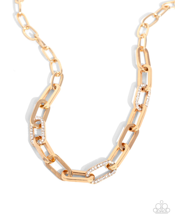 Understated Shimmer - Gold - Paparazzi Necklace