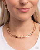 Understated Shimmer - Gold - Paparazzi Necklace