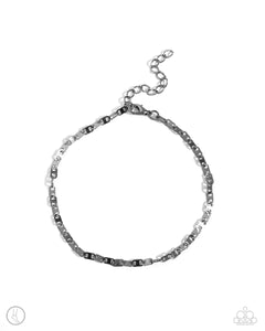 Linked Legacy - Black - Paparazzi Gunmetal Anklet